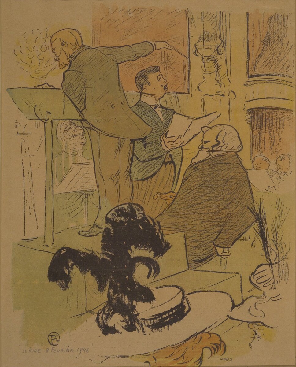 Ambroise Thomas Assistant a une repetition de Francoise de Rimini, from La Rire #artbots #lautrec