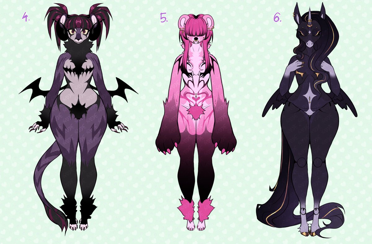 gloompup's tweet image. 🩷New adoptables🩷
comment to claim! They are 25€ each ^^
4. AVAILABLE
5. AVAILABLE
6. AVAILABLE
You can also purchase through etsy etsy.com/pl/listing/432…
Base (available on my kofi and etsy👀) and designs by me obv!