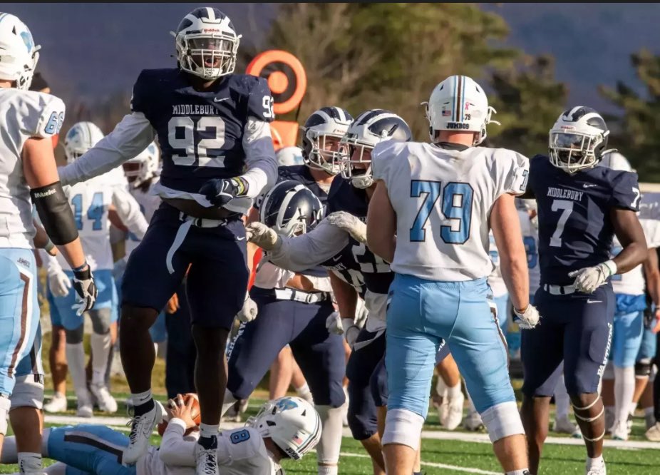 Grandison Howard (@howardgrandison) on Twitter photo After a great call with <a href="/MiddFBMandigo/">Doug Mandigo</a> I am blessed to receive an offer to play <a href="/MiddFootball/">Middlebury Football</a>
<a href="/FBCoachPaquette/">Ryan Paquette</a> <a href="/CaryCoaching101/">Coach Chavar Tyrance</a> <a href="/CoachJimGibbons/">Coach Jim Gibbons</a> <a href="/Ravens_FB1862/">Ravenscroft Football</a> After a great call with <a href="/MiddFBMandigo/">Doug Mandigo</a> I am blessed to receive an offer to play <a href="/MiddFootball/">Middlebury Football</a>
<a href="/FBCoachPaquette/">Ryan Paquette</a> <a href="/CaryCoaching101/">Coach Chavar Tyrance</a> <a href="/CoachJimGibbons/">Coach Jim Gibbons</a> <a href="/Ravens_FB1862/">Ravenscroft Football</a>
