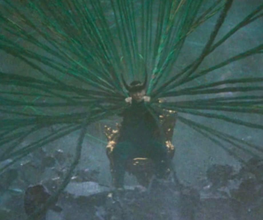 havanesemom13's tweet image. Both Lokis having ascended their thrones- I feel like we got lucky that our Loki is the one holding the multiverse together