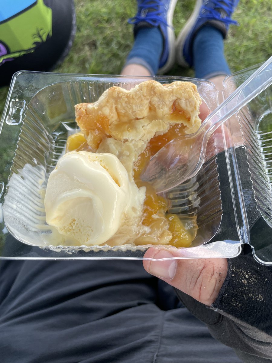 HorsleyScott's tweet image. It was a banner day for pie. This peach perfection was from Britt Christian Reformed Church in Titonka. Proceeds go to their mission trip with Habitat for Humanity in Cincinnati.