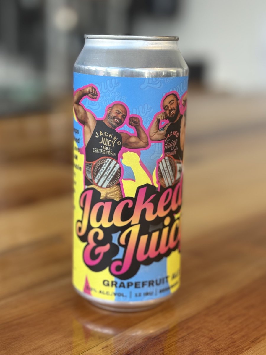 Jacked ✅
Juicy ✅
Available at upcoming LPW events ✅

Our second brand-new custom beer is now available! Pick up your JACKED AND JUICY GRAPEFRUIT ALE at the Rec Room South Edmonton, starting on August 1st!

A huge thanks to Alley Kat for the support. Y’all rule!