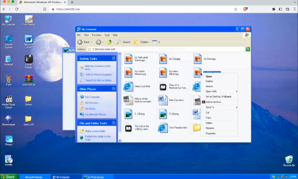 Gammitin's tweet image. This is really cool!
Windows XP in the browser, with a File System, Programs, XP-style File Picker and Saver dialogs, 3rd-party Programs, etc.
LINKS>
GitHub: github.com/ducbao414/win3…
Test Link: win32.run
Original post by author (ducbao414): reddit.com/r/windows/comm…