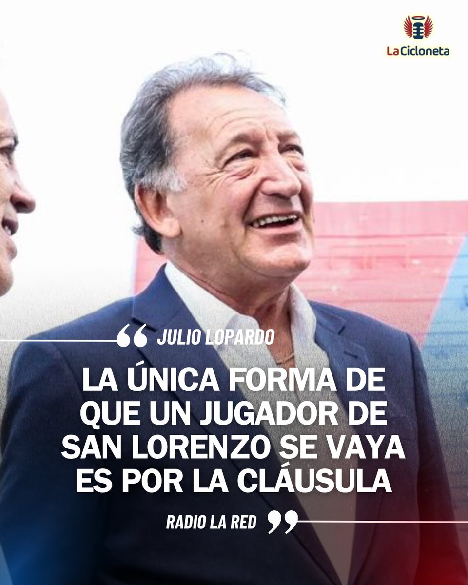lacicloneta's tweet image. 🔵🔴 JULIO LOPARDO explicó la postura que tomará #SanLorenzo ante posibles ventas de jugadores en un futuro y descartó la posibilidad de renunciar.
🎙️ @radiolared