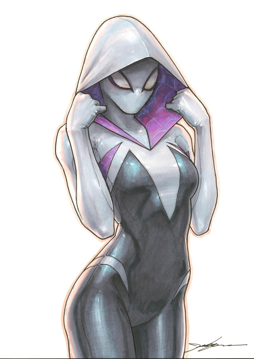 ComicCrusaders's tweet image. Spider-Gwen by Jeehyung Lee #comics #comicbookart #art #comicart