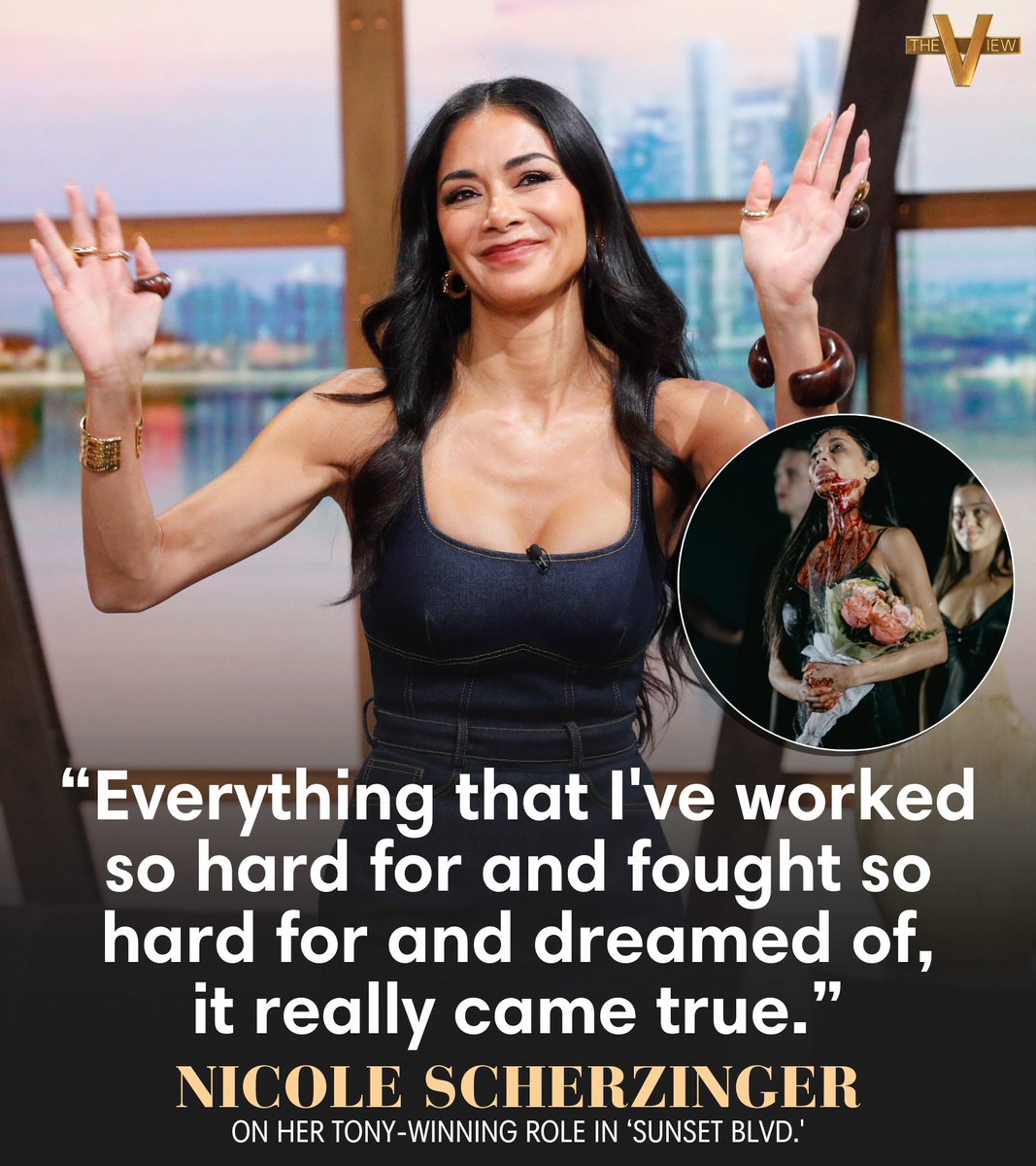 TheView's tweet image. "It was the greatest night of my life." Nicole Scherzinger reflects on taking her final bow in 'Sunset Blvd.' Sunday night. WATCH: theviewabc.visitlink.me/E6i1va