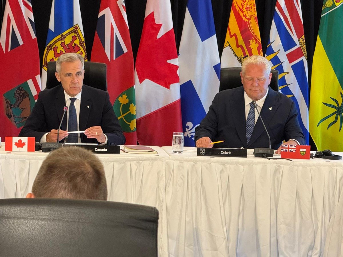 j_akeeagok's tweet image. At today’s First Ministers Meeting, my fellow premiers and I met with Prime Minister @MarkJCarney to discuss Canada–U.S. relations, international trade, and nation-building priorities.