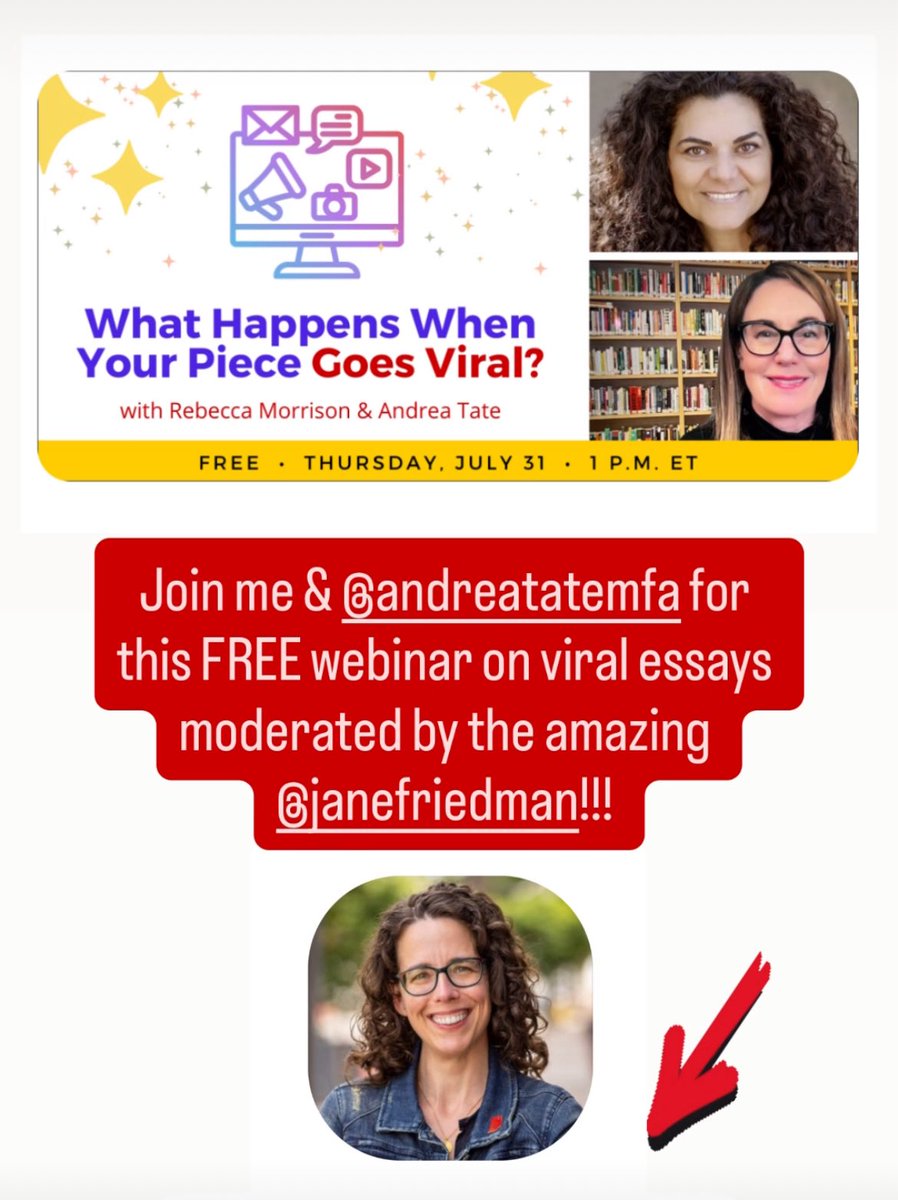 contactrebecca's tweet image. Register for FREE here: us02web.zoom.us/webinar/regist…
#WritingCommunity #viral #writers