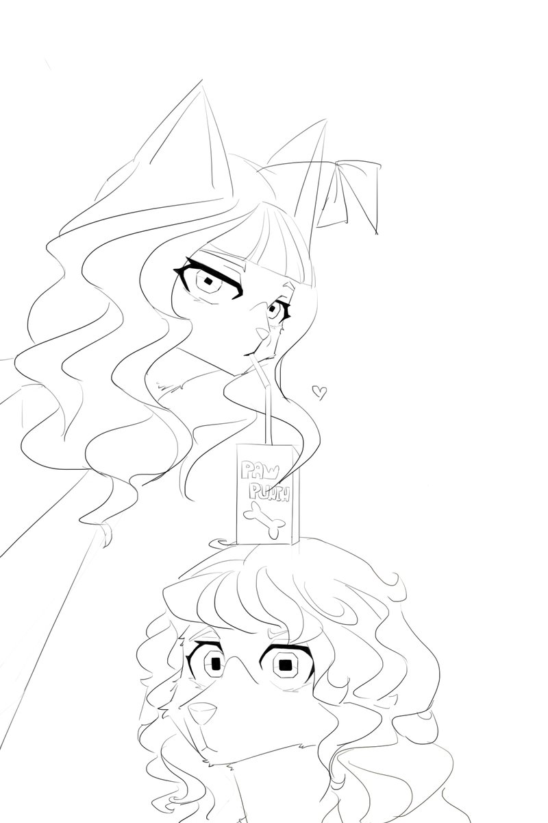 BasilPots_'s tweet image. hello my 67 loyal fans, look at my soon to be painted™ cute little sketch. also ive been trying to put an effort into drawing hair i hope u appreciate it okay love u bye
