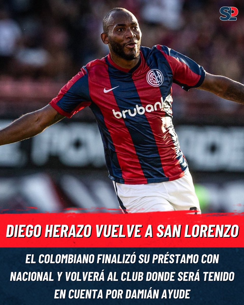 SanLorePrimero's tweet image. 🚨🔵🔴 VUELVE HERAZO A #SANLORENZO
👉🏻 Venció el préstamo de Diego Herazo en Nacional y volverá a #SanLorenzo
👉🏻 Damián Ayude lo tendrá en cuenta para este nuevo semestre.