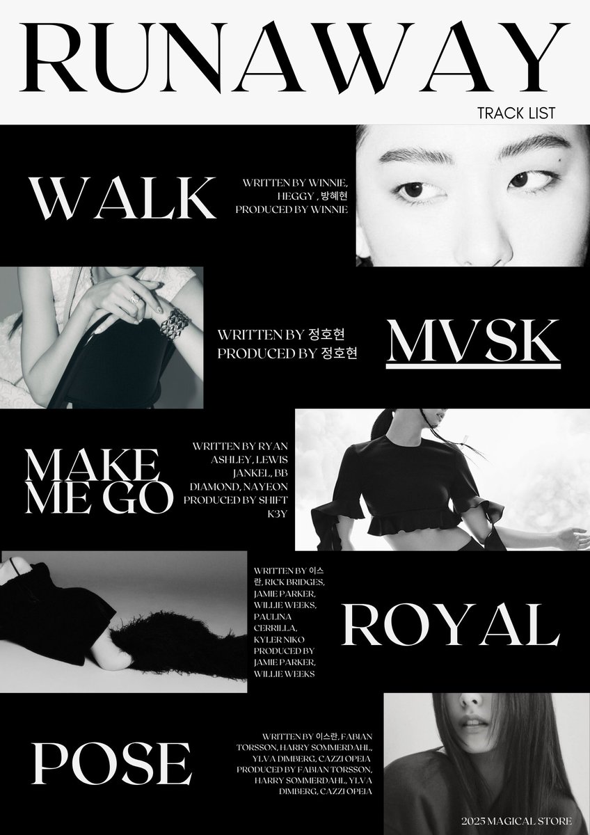 MagicalStore13's tweet photo. Greedy 그리디 👁️

[RunAway - The 2nd Mini Album]

Track List
2025.08.18 06PM KST

#Greedy #그리디 #MSVK #MVSK_Greedy
#RunAway #RunAway_Greedy #Tracklist https://t.co/h12s1gA1Vr