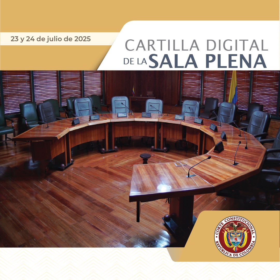 CConstitucional's tweet image. #CartillaDigital | Estos son los temas que agendó la Sala Plena de la Corte Constitucional para esta semana. corteconstitucional.gov.co/ordendeldia/sa…