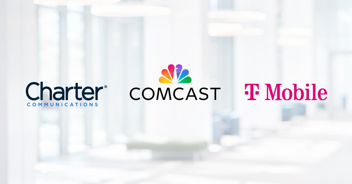 wallstengine's tweet image. Charter $CHTR and Comcast $CMCSA have signed a multi-year exclusive deal with T-Mobile $TMUS to use its 5G network for business wireless services starting in 2026. The new MVNO agreement supports Spectrum Mobile for Business and Comcast Business Mobile.