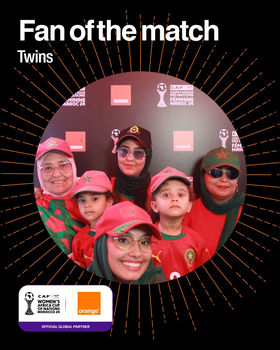 CAFwomen's tweet image. The twins are tonight's @orange #FanOfTheMatch! 😍
#TotalEnergiesWAFCON2024