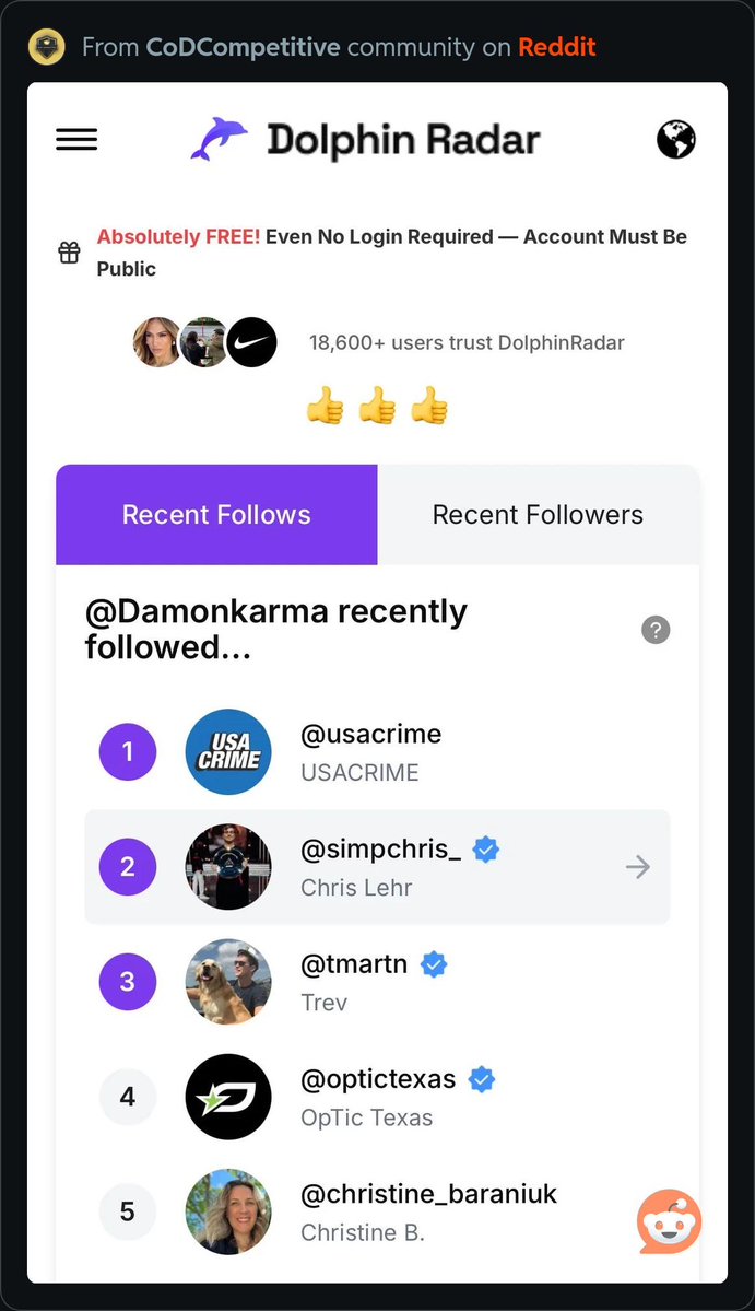 CoDClipped's tweet image. Reddit discovers Karma recently followed Simp on Instagram
OpTic Simp? 👀