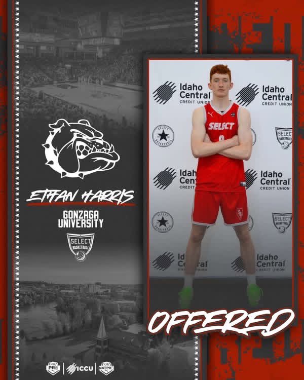 EthanHarris35's tweet image. Thank you to Coach Few and Coach Michaelson for giving me an offer to Gonzaga University.
@SelectHoopsUSA @PRO16League