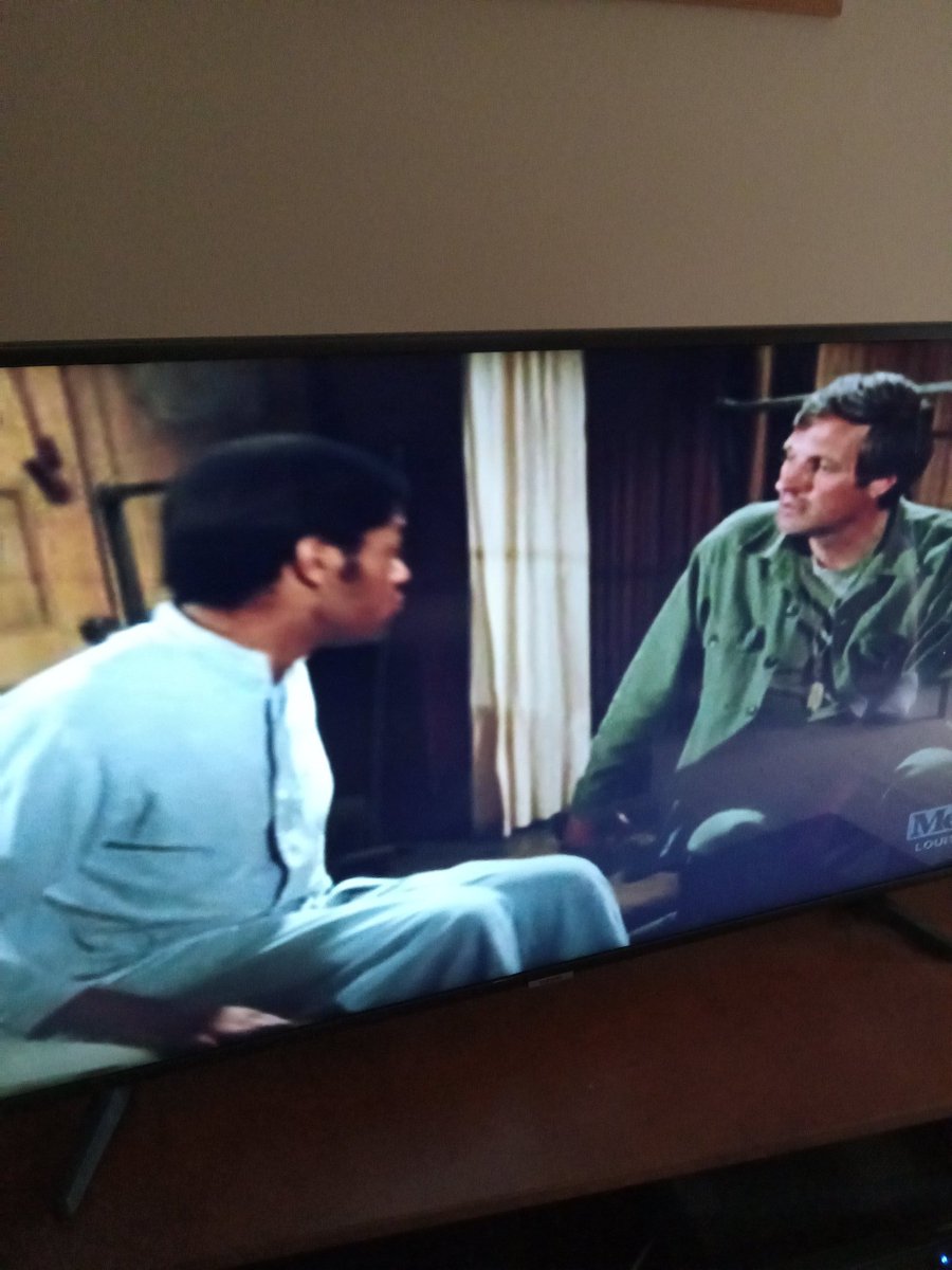 BronsonTweets9's tweet image. Great to see my pally Laurence Fishburne in an episode of MASH. You'd think a Korean War vet would be able to find a shield better than a boom box.