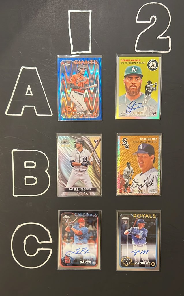 phillycardboard's tweet image. $3 each
Wade Jr /150
Garcia auto RC /199
Meadows RC /199
Fisk /499
Baker auto RC
Cropley auto RC
Stack till July 25th - check out anytime.