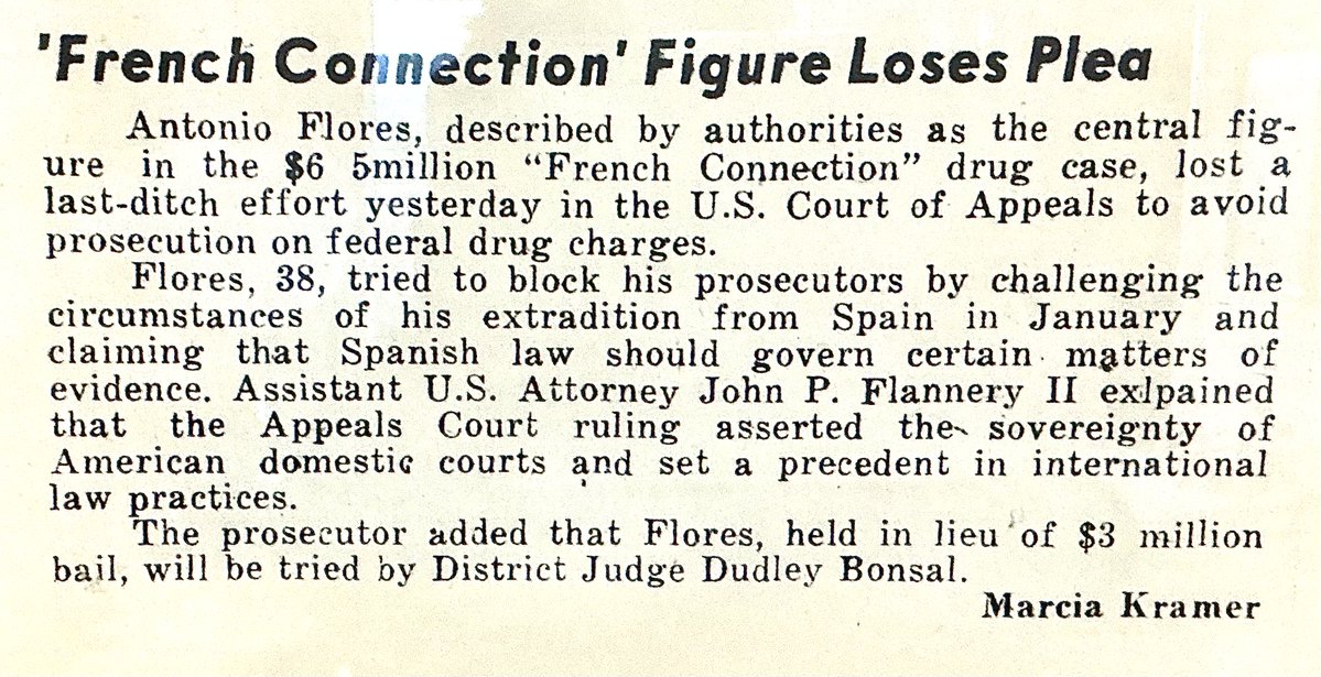 A heroin drug lord in NY offered to cooperate in open court &amp; w/o hesitation I said we weren’t interested - he gets no special treatment - this was the Times article describing the conviction - nytimes.com/1976/08/27/arc…  How can anyone talk about giving Ghislaine Maxwell immunity.