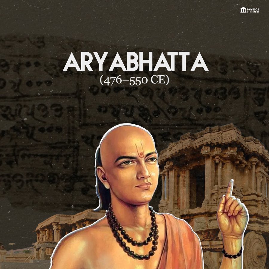 PhysInHistory's tweet image. Aryabhatta wrote his most famous treatise, Aryabhatiya, when he was only 23 years old. It contains 121 verses on various topics of mathematics and astronomy, such as the value of pi, the solution of quadratic equations, the calculation of eclipses, and the motion of planets.