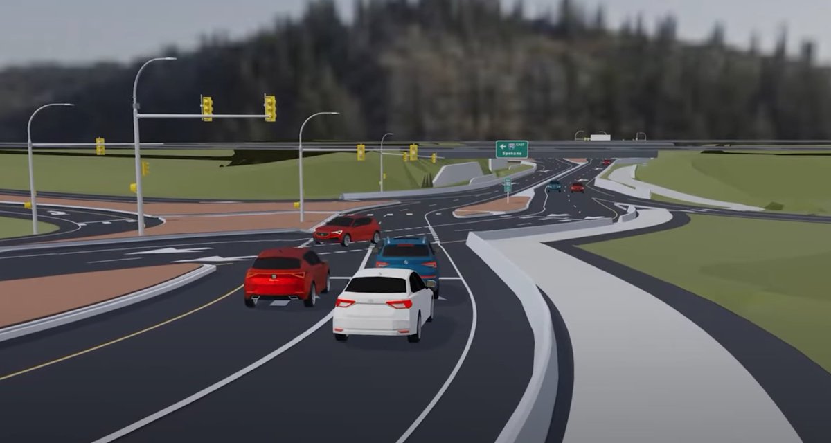 Ready for the Diverging Diamond Interchange? Friday AM, 7/25, driving  the 90/18 Interchange will be a new experience. As WSDOT says: follow the lines &amp; follow the signs. It's that easy. 
To prepare, watch this digital drive thru in the new interchange:
 youtu.be/7L4SuMN-gok?t=…