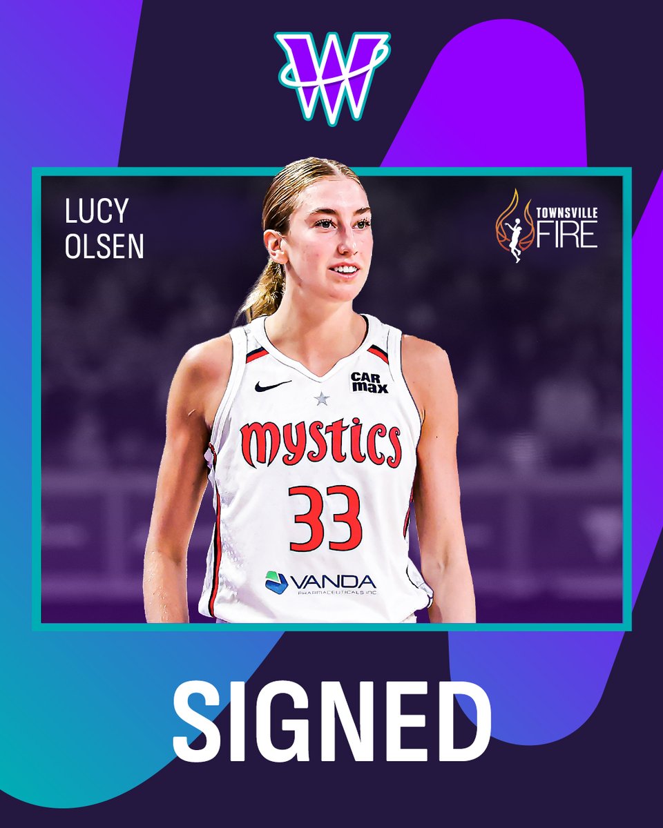WNBL's tweet image. .@WashMystics guard Lucy Olsen will join the @TownsvilleFire as their second import for the WNBL26 season 🔥
Read more: bit.ly/4kOoKrl