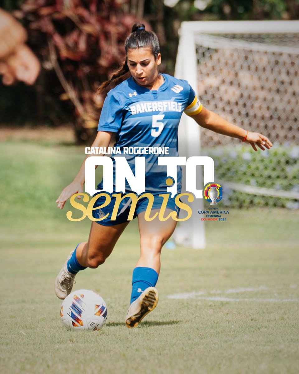 On to Semis! ➡️

Congrats to `Runner senior Catalina Roggerone and her home country of Argentina, who clinched a spot in the <a href="/CopaAmerica/">CONMEBOL Copa América™️</a> semis with a shutout against Peru last night!

Read more: gorunners.com/news/2025/7/22…

#RunnersOnTheRise