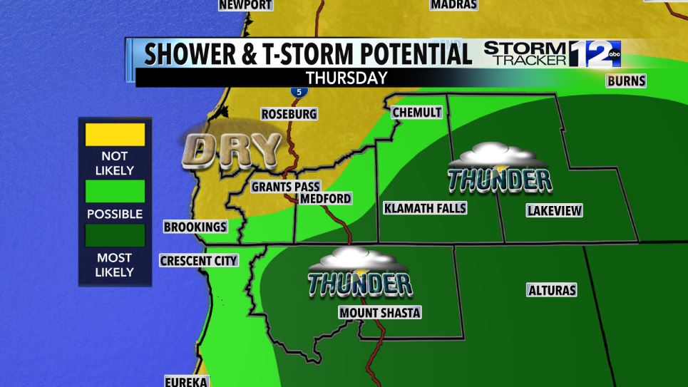matthoffmanwx's tweet image. We're keeping a close eye on the thunderstorm potential for Thursday. Storms are expected to be more numerous & widespread in our region. A few storms could be strong to severe with damaging wind gusts and hail. Plus, we're concerned about critical fire weather due to lightning.