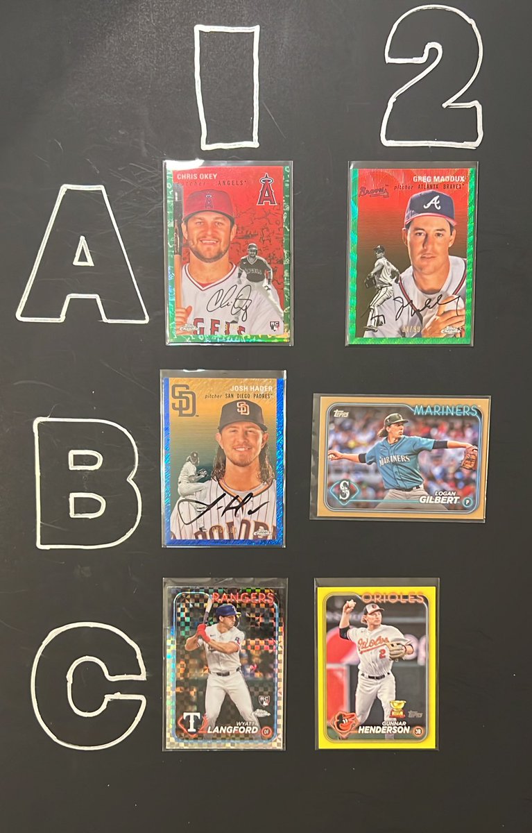 phillycardboard's tweet image. $3 each
Okey RC /99
Maddux /99
Hader /100
Gilbert /2024
Stack till July 25th - check out anytime.