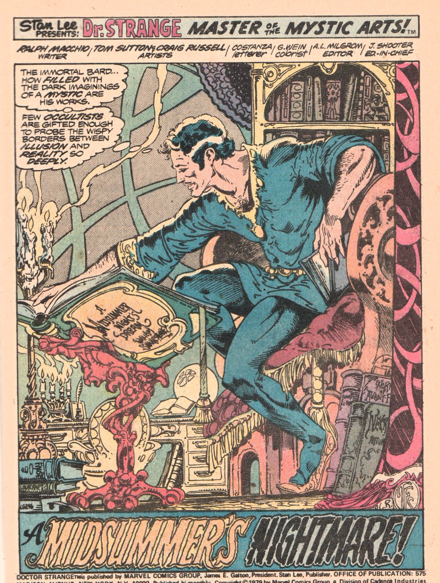 odhurt's tweet image. Doctor Strange with art by the interesting team of Tom Sutton and P. Craig Russell.
