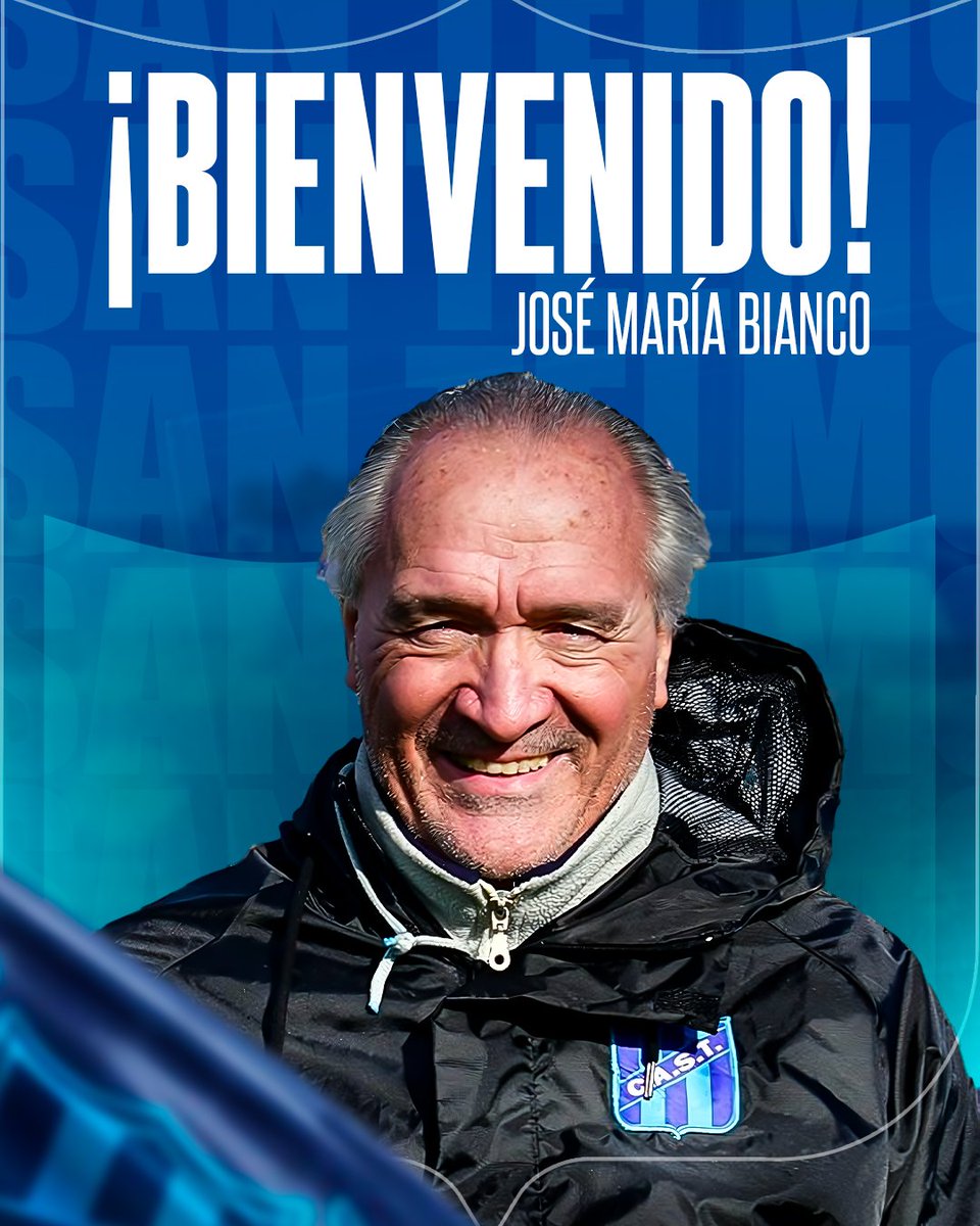 ✅️ José Maria Bianco es nuevo entrenador del Club Atlético San Telmo.

🔙 Será el segundo ciclo luego de su paso en 2023 donde logró mantener la categoría cosechando el 46.6 % de los puntos. Llega acompañado por Marcelo Pignat (AC), Pablo Parmo (AT), Adrián Fernándes Francou