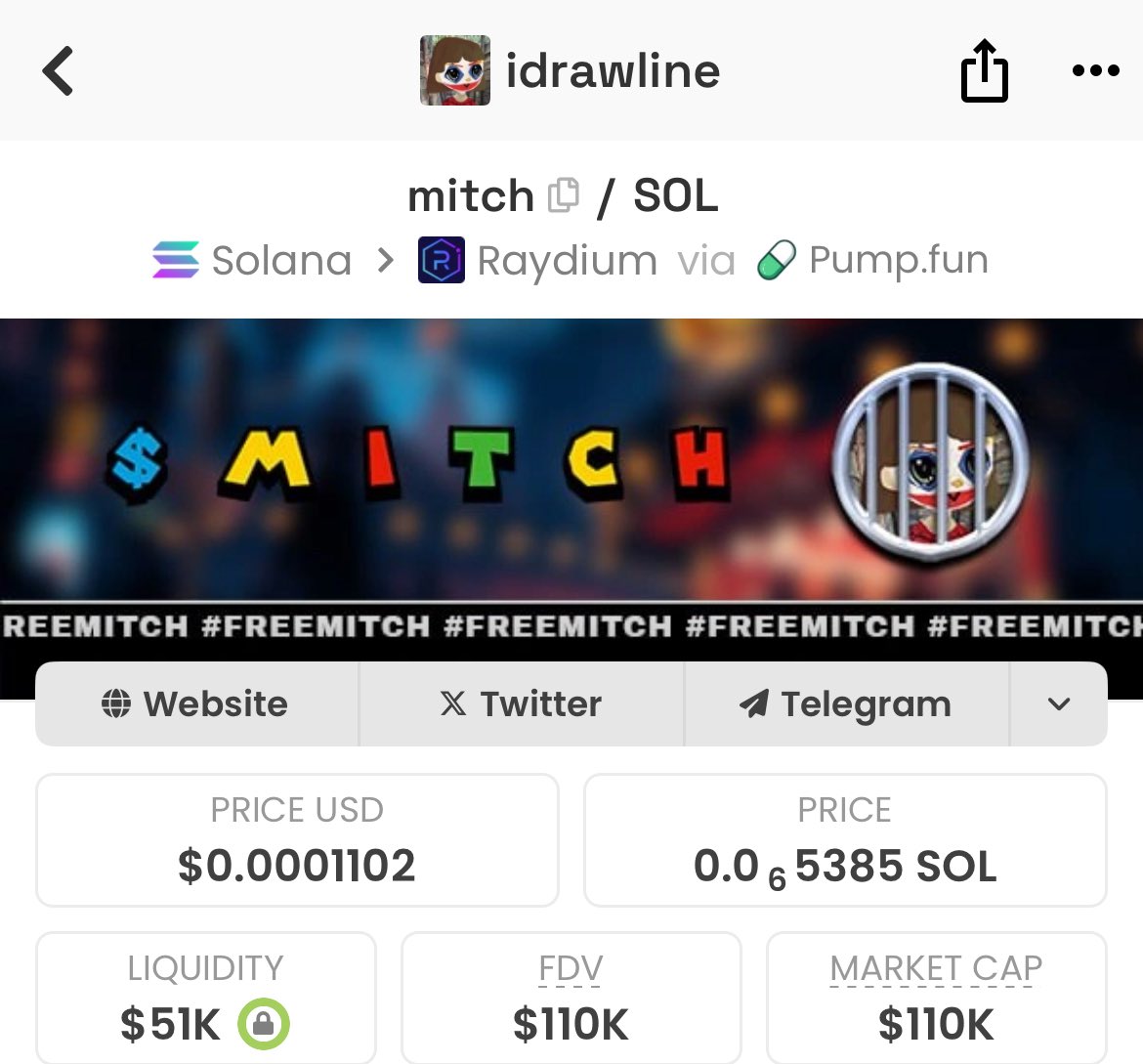 MisterBullrun's tweet image. I miss $Mitch man😔
He still top holder of his own coin so The culture should Run his ticker up to show we respect the legends …
CA: 2TCm1JJmWnW7DhzmhMagQQzGJnuu3tXvjqyq4QVhzrhn
@TheMisterFrog @lynk0x @rasmr_eth
