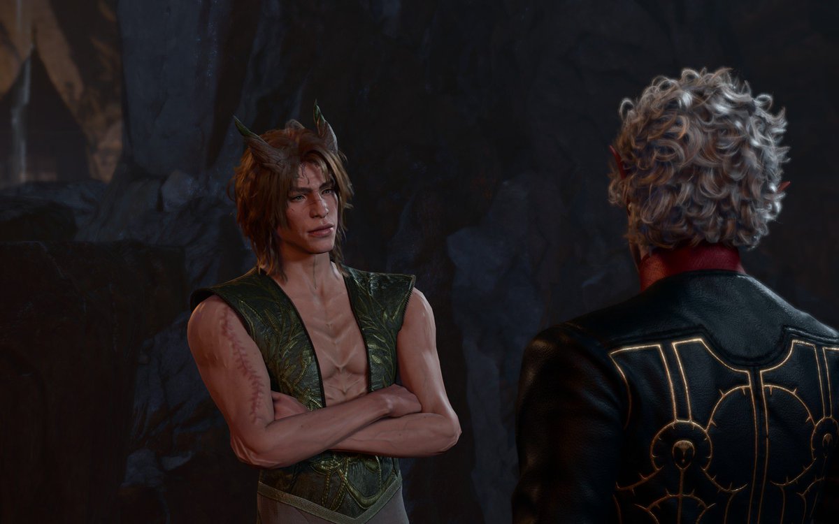 keepdriving888's tweet image. just realized i never made official lore for iphis’s leaf-like scars, designed by @jawstarion.
anybody want to brainstorm some cool ideas with me?