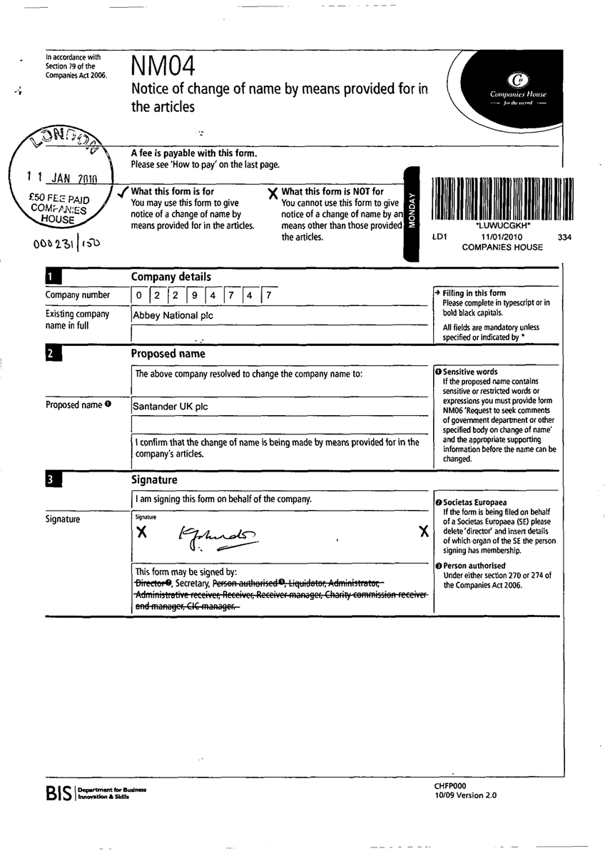 Peter Turner (@peterturnerxyz) on Twitter photo <a href="/iainaitch/">Iain Aitch</a> I have read that Santander staff reckon when "took over" Abbey National the forever guarantee was voided. I don't think the ombudsman would be impressed anyway but look at the Companies House documentation - it was just a name change. <a href="/iainaitch/">Iain Aitch</a> I have read that Santander staff reckon when "took over" Abbey National the forever guarantee was voided. I don't think the ombudsman would be impressed anyway but look at the Companies House documentation - it was just a name change.