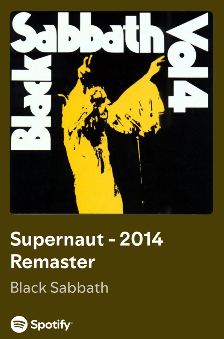 JournoRyan's tweet image. My all-time favorite Black Sabbath tune.
Been on my Spotify playlist for driving fast to breaking news events for close to a decade.