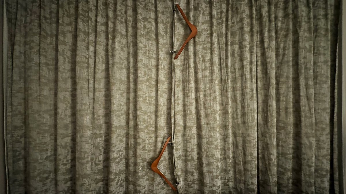 My favorite travel hack? Use hangars to close the curtains! 😴