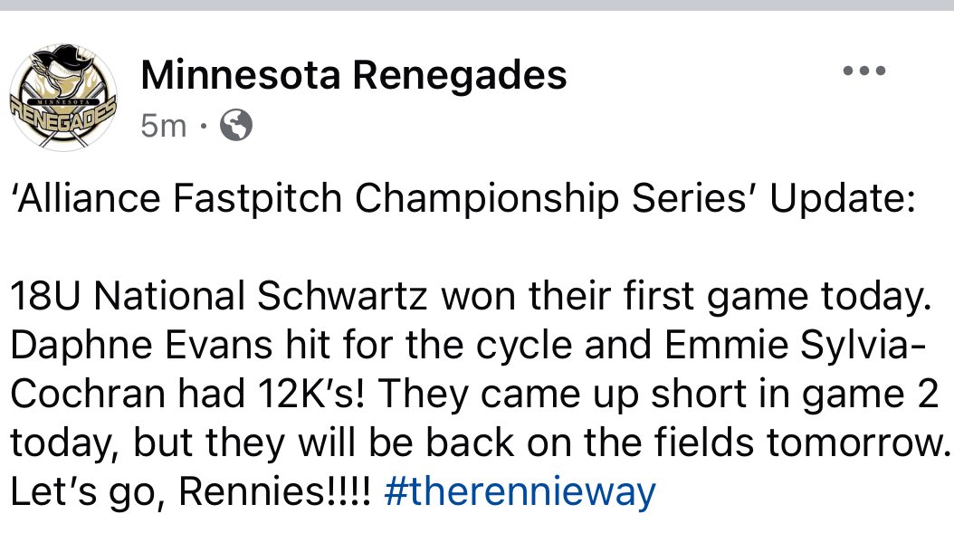 Minnesota Renegades 18U National (@18umnrenegades) on Twitter photo 