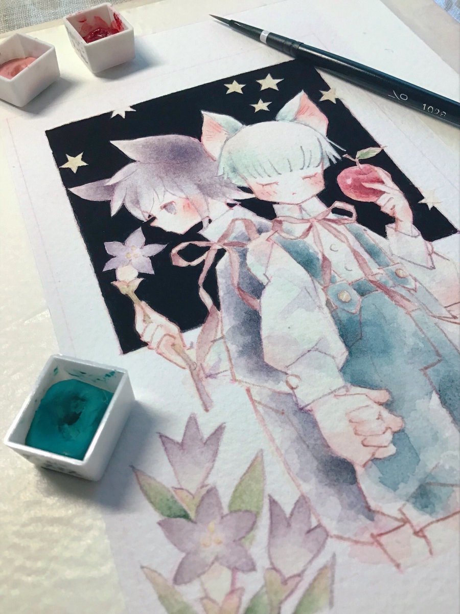 chihiro_apricot's tweet image. まだ途中だけど
銀河鉄道の子らは
こんな感じ✩.*˚

良い感じに塗れた*ˊᵕˋ*♡