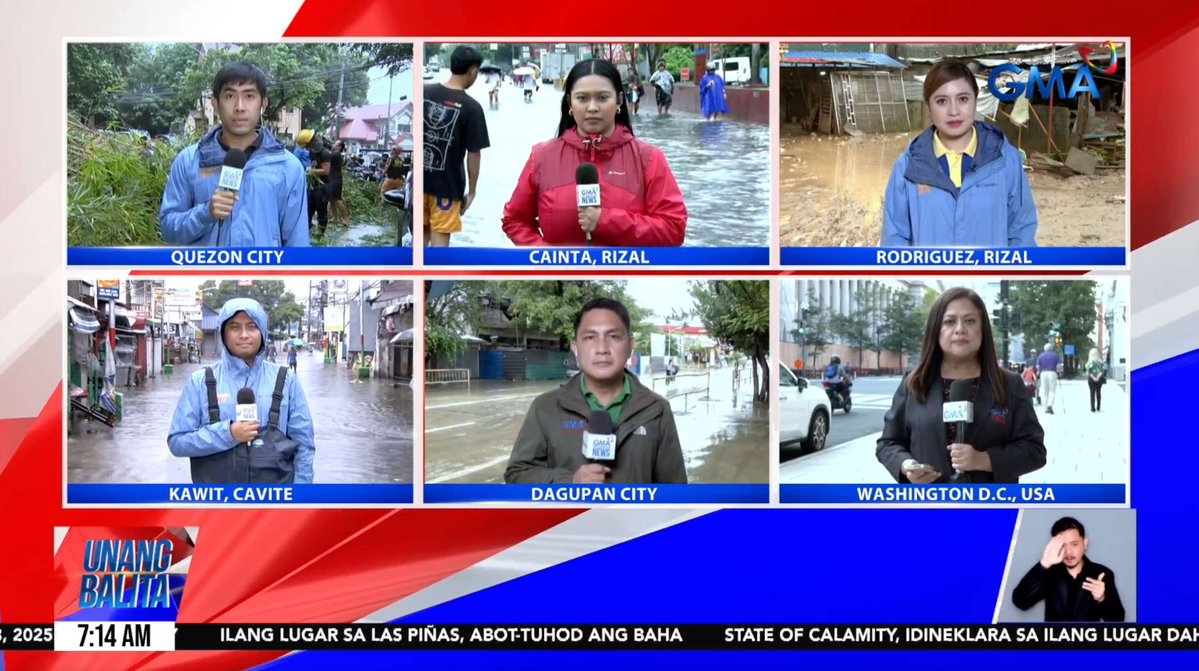 UnangHirit's tweet image. Buong puwersang nakatutok ang Unang Hirit para sa latest update ng Bagyong Dante at hagupit ng habagat.
Tumutok na sa inyong telebisyon maging sa #UnangHirit livestream sa Facebook, TikTok at YouTube!