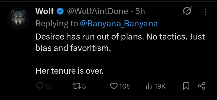 WolfAintDone's tweet image. Just got blocked by Banyana Banyana admin for saying Desiree Ellis must go. Ellis will be sacked soon. Your boy has shook up the whole SAFA administration with just 1 tweet. I'm big.