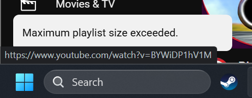 theo's tweet image. Fun fact: if your "watch later" playlist goes over 5,000 videos, you can no longer add videos to it.
There's no built in way to back up the playlist either 🙃🙃🙃