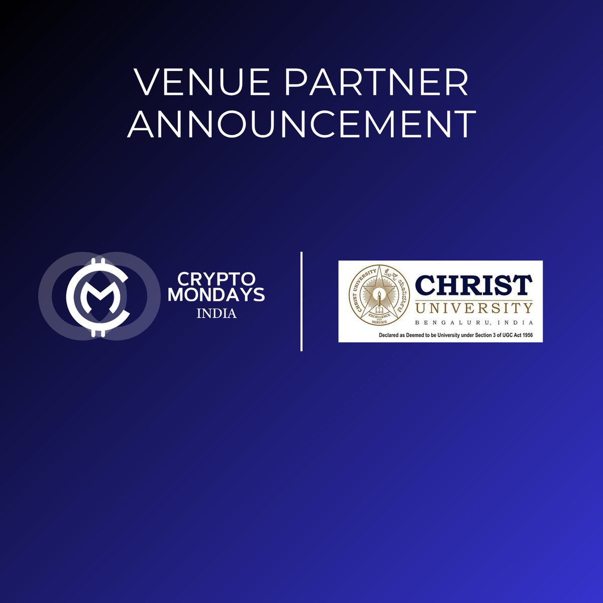 Cryptom0ndays's tweet image. 🚨 @Cryptom0ndays India goes campus!
We’re partnering with Christ University Bangalore to bring Web3 conversations to curious minds.
No hype. No token talk. Just builders, students, and the future of open networks.
#CryptoMondaysIndia #Web3India #Bitcoin #FreedomTech