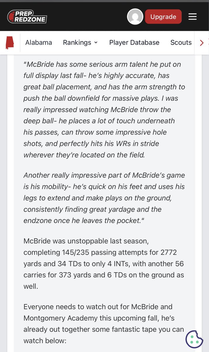RickMcBrideJr1's tweet image. ‘28 QB @reidmcbride12 (6’2”, 175, Montgomery, AL) is featured in a new article today - which you can find at @PrepRedzoneAL - about the top 2028 QBs in Alabama heading into the 2025 season. Many thanks to @CooperMorreale for these awesome words on Reid.
@QBHitList…