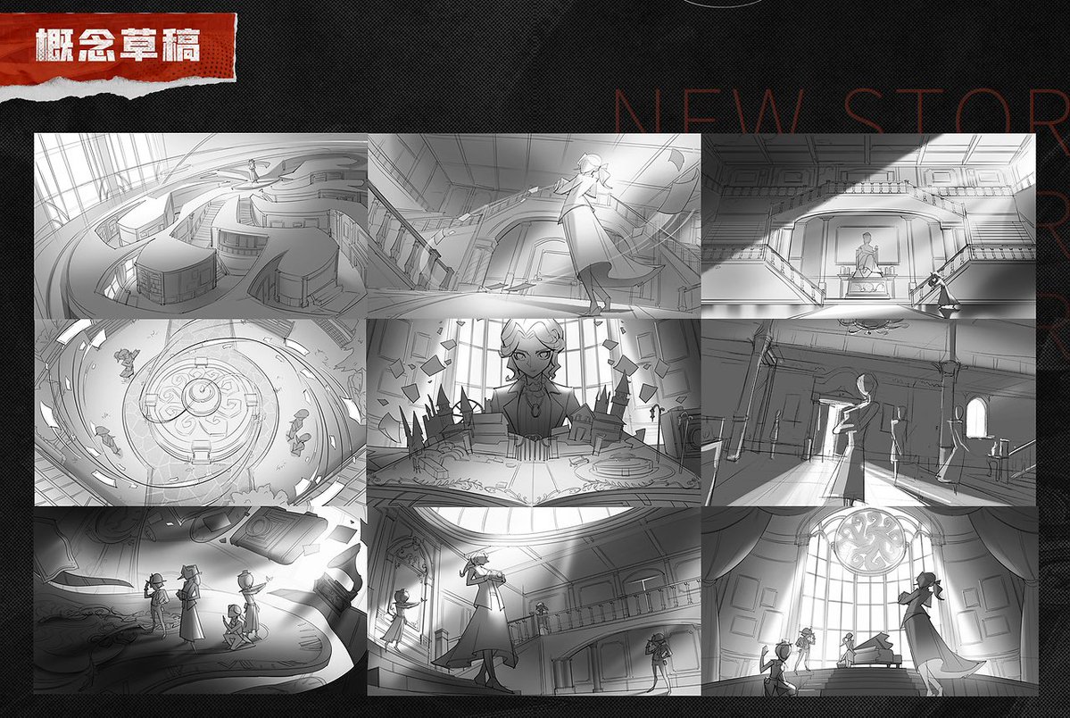 chialovesalice's tweet image. the concept art in the middle looks sooo cool i wish they used it too