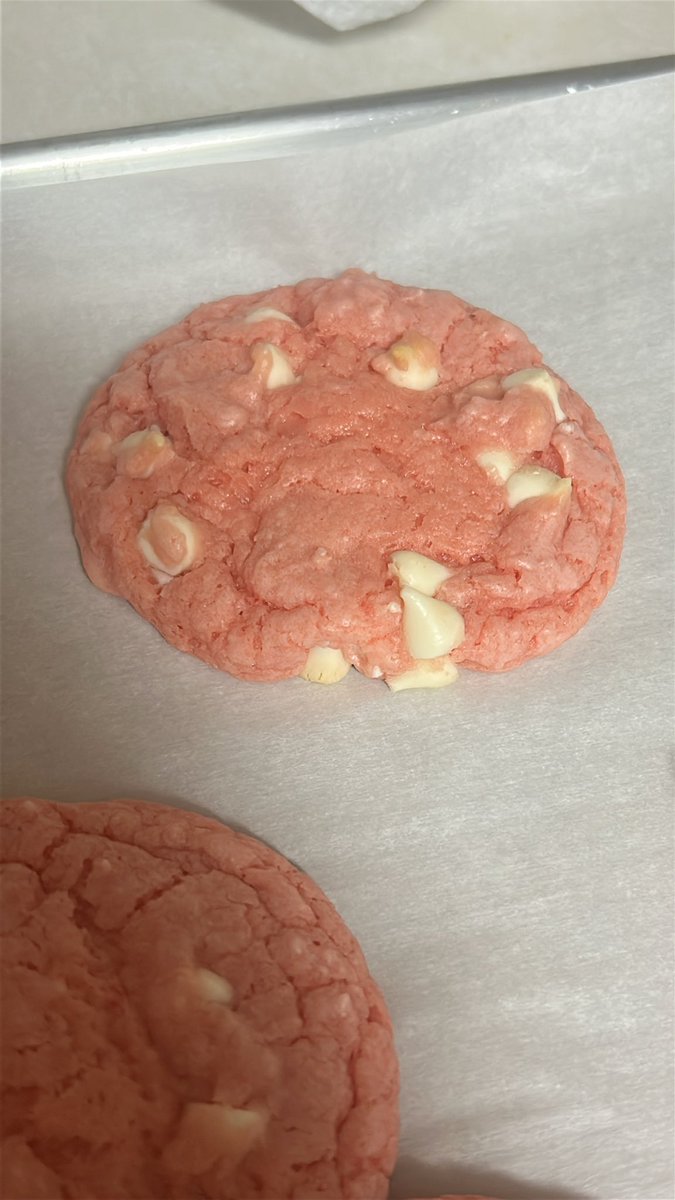 A white chocolate strawberry cookie kinda of day!