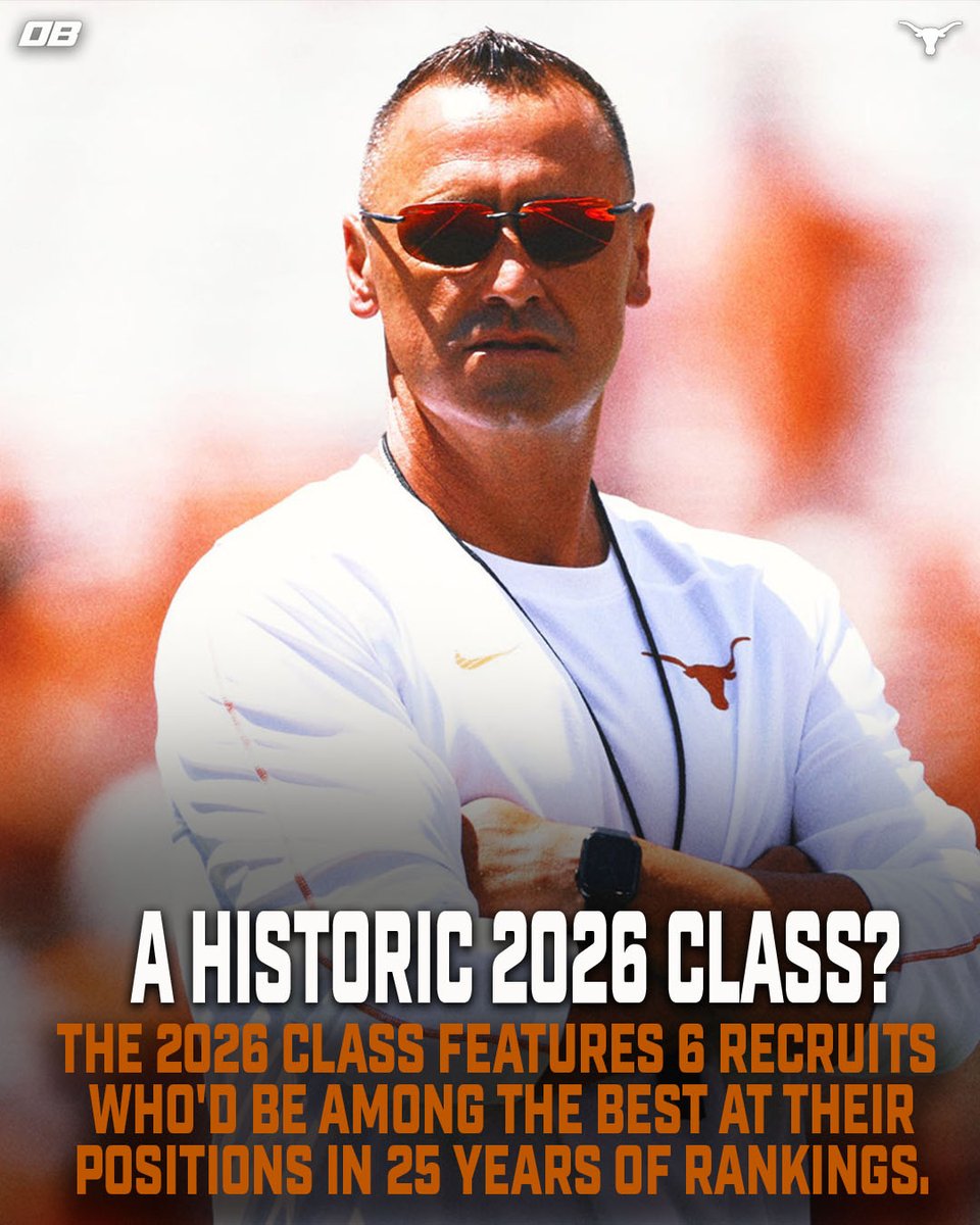 orangebloods_'s tweet image. Texas is building a historic class👀🤘
1. Dia Bell is the third highest-rated Rivals quarterback commit for The Longhorns in the last 25 years.
2. Richard Wesley is the highest-rates defensive end/edge commit for The Longhorns in the last 25 years.
3. Derrek Cooper is the…