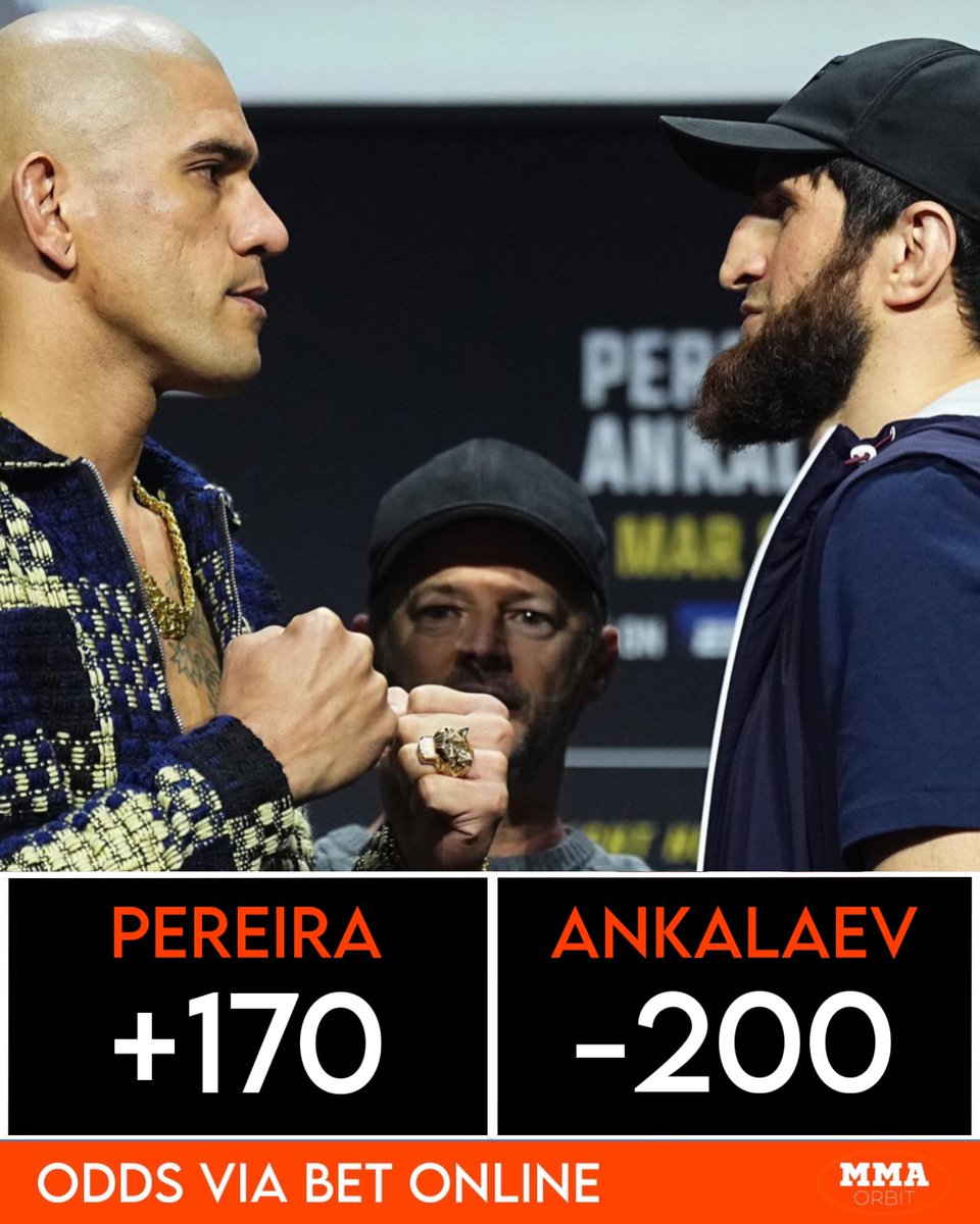 mma_orbit's tweet image. Magomed Ankalaev opens as a -200 favorite in his rematch with Alex Pereira at #UFC320 馃憖馃挵