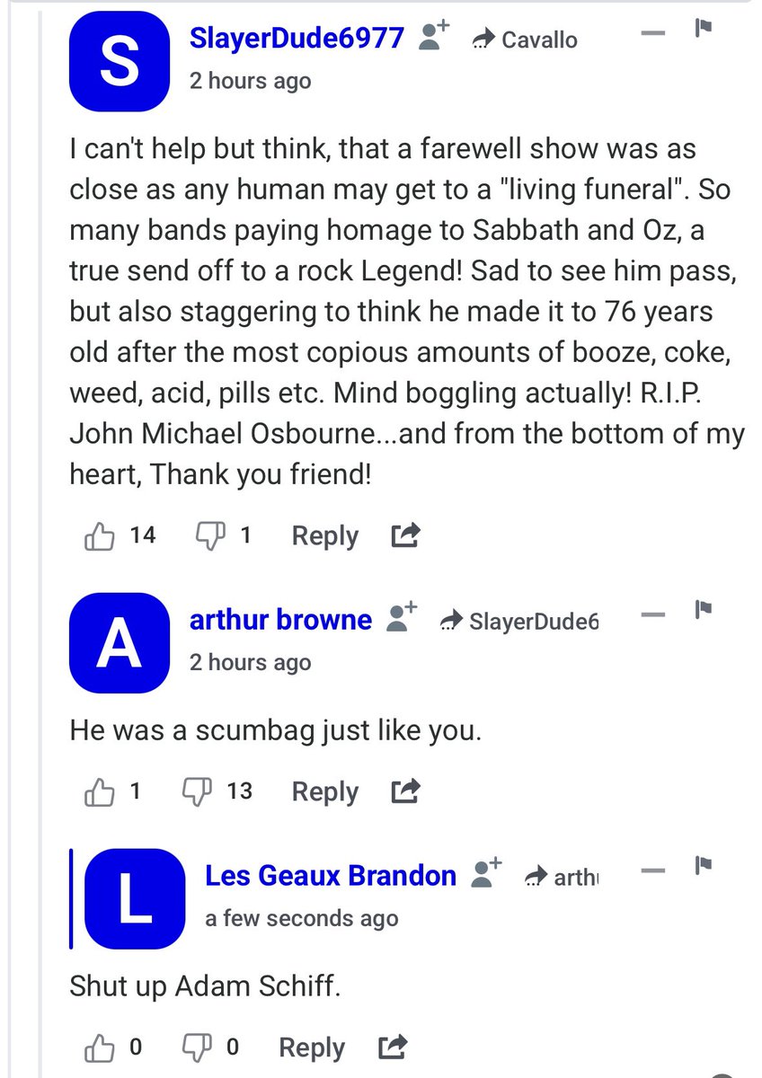vrizov's tweet image. The Breitbart community assembles to mourn Ozzy Osbourne