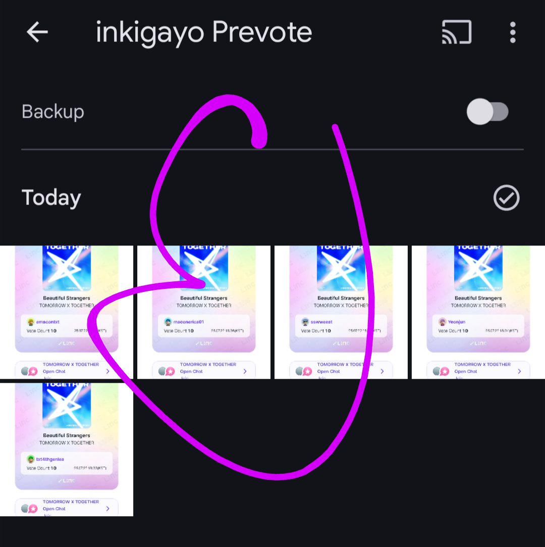 ericalovesto's tweet photo. Votes for today ! #VoteTXT #MOAisONE https://t.co/UntGA7oImQ