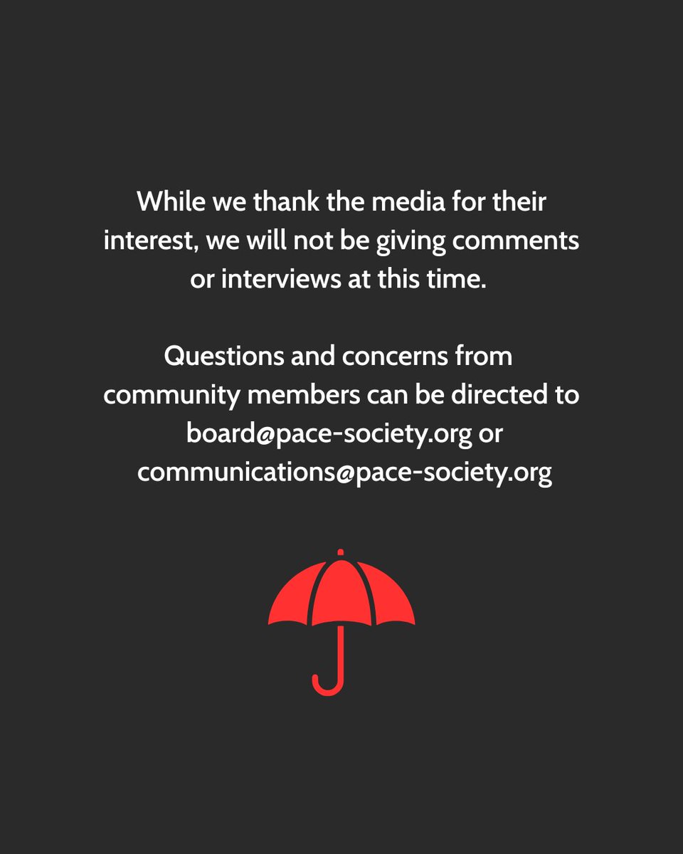 PaceSociety's tweet photo. An important announcement and message to our beloved members, allies, and community partners.

Full statement: https://t.co/8OznxgU1Qf https://t.co/wLZlogjZDI